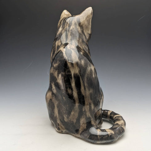British Winstan Ray Kensington Cat Pheasant Pottery Figurine (Size 4)